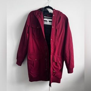 O’Neill long burgundy parka